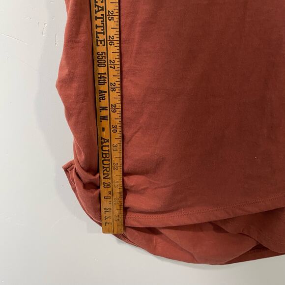 Free People Beach Women's Dress Jacinta Mini Tulip Wrap Red Large Cotton - Picture 9 of 9